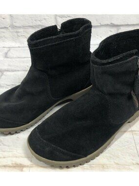 Sorel Meadow Black Suede Winter Snow Boots Waterproof NL2189 Womens 7 (d3g)